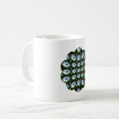 White Daisy Pattern Koffiemok (Voorkant links)