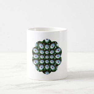 White Daisy Pattern Koffiemok