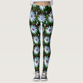 White Daisy Pattern Leggings (Voorkant)