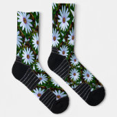 White Daisy Pattern Sokken (Rechts)