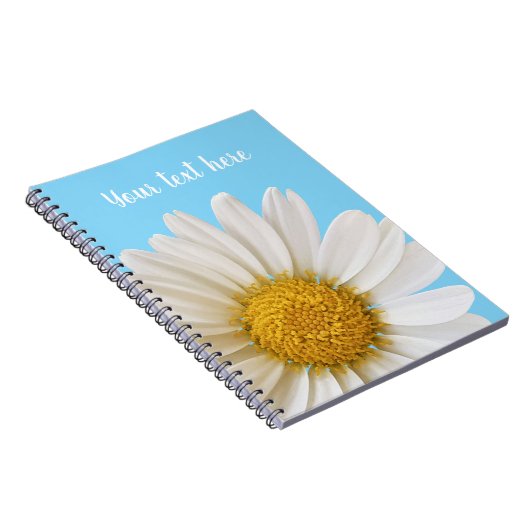 White Daisy Personalized Notitieboek (Rechterzijde)