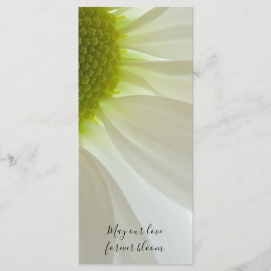 White Daisy Petals Wedding Programme Programma (Voorkant)