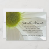 White Daisy Petals Wedding Save the Date (Voorkant)