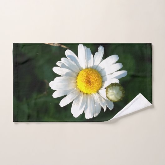 White daisy Photo Bathroom Towel Set Bad Handdoek (Handdoek)