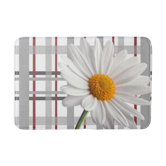 White Daisy Pset Bathroom Bath Mat (Voorkant)
