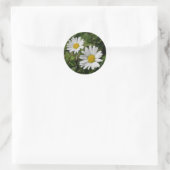 White Daisy Ronde Sticker (Tas)