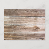 White Daisy Rustic Barn Wood Trouwtafel Nummer Briefkaart (Achterkant)
