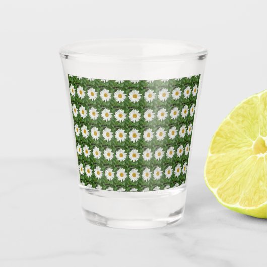 White Daisy Shot Glas (Voorkant)