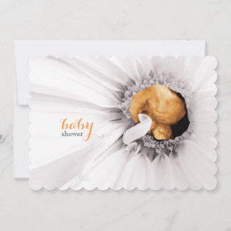 White Daisy Ultrasound Baby shower nodigt uit Kaart