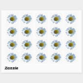 White Daisy Vierkante Sticker (Vel)