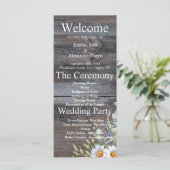 White Daisy Wedding Programme (Debout devant)