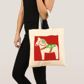 White Dala Horse Canvas tas (Voorkant (product))