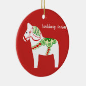 White Dala Horse Ornament (Rechts)