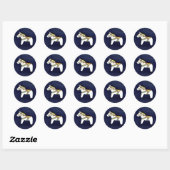White Dala Horse Sticker (Vel)