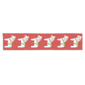White Dala Horse Table Runner Korte Tafelloper (Horizontaal)