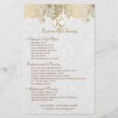 White Damascus & Gold Paisley Lace Flyer (Voorkant)