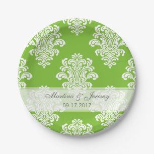 White Damask Any Color Background Papieren Bordje