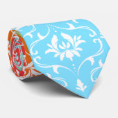 White Damask Colorful Ombre Stropdas (Opgerold)