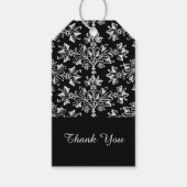 White  Damask Pattern Aangepast Hartelijk dank Lab Cadeaulabel (Voorkant)