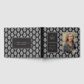 White Damask Photo Funeral Livre d'or (Complet)
