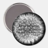 White Dandelion Fuzz Magneet (Voorkant / Achterkant)