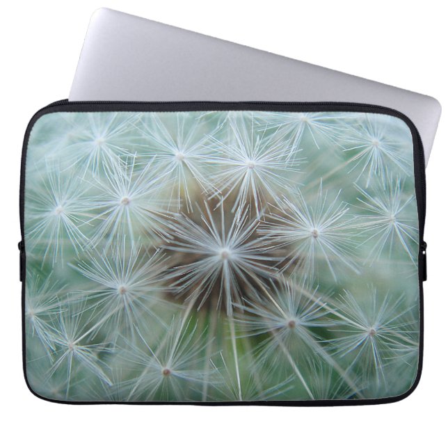 White Dandelion Laptop Sleeve (Voorkant)