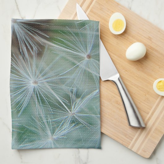 White Dandelion Theedoek (Quarter Fold)