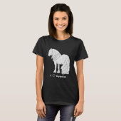 White Dapple Grey Gypsy Vanner Draft Horse T-shirt (Voorkant volledig)