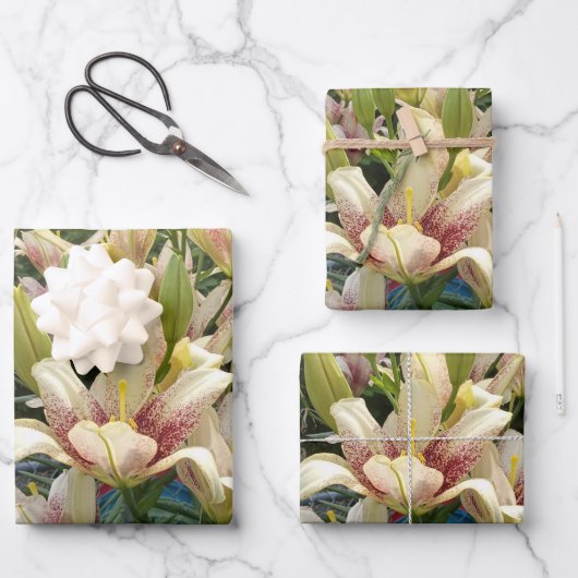 White Daylilies Inpakpapier Vel (Voorkant)
