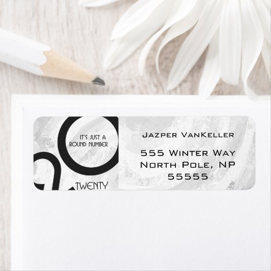 White Decade Birthdday Etiket (Insitu)