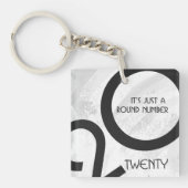 White Decade Birthdday Sleutelhanger (Voorkant)