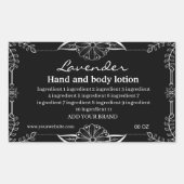 White Decorative Lijst black Background label (Voorkant)