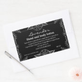White Decorative Lijst black Background label (Envelop)