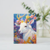 White Deer Beautfiul Fantasy Art Briefkaart (Staand voorkant)