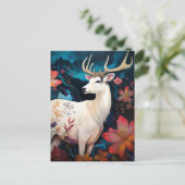White Deer Beautfiul Fantasy Art Briefkaart (Staand voorkant)