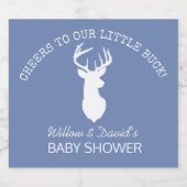 White Deer Buck Silhouette Beer Bottle Label Boy Bier Etiket (Enkel label)