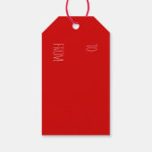 White Deer Head en Stars & Merry kersttekst Cadeaulabel (Achterkant)