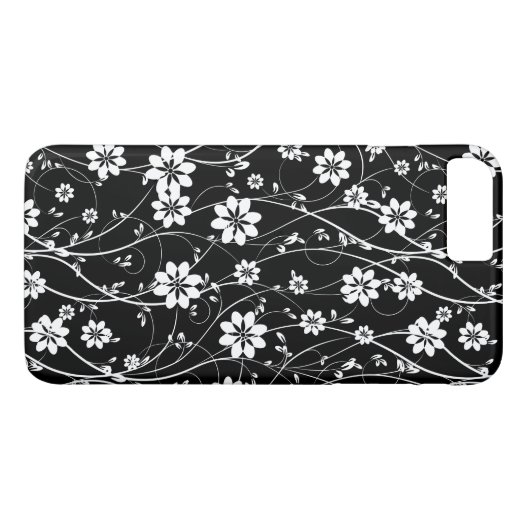 White Delicate Flowers Case-Mate iPhone Case (Achterkant (Horizontaal))