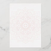 White Delicate Gold mandala Wedding Folie Uitnodiging (Achterkant)