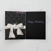 White Diamond Bow Sweet 16 Kaart (Binnen)