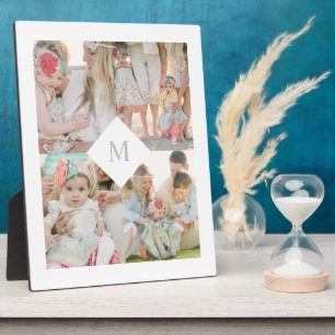 White Diamond Monogram Fotoplaat