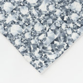 White Diamonds Glitter Fleece Deken (Hoek)