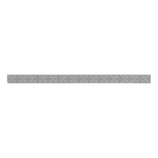 White Diamonds Glitter & Sparkles Circles Patroon Grosgrain Lint (Voorkant)