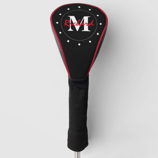 White Diamonds Monogram Golfheadcover (Voorkant)