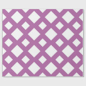 White Diamonds op Lavender Cadeaupapier (Vlak)