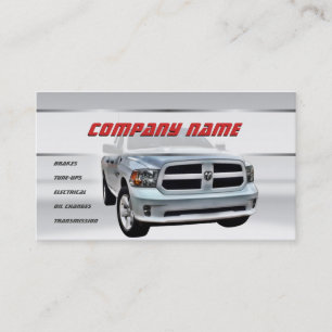 White Dodge Pickup Visitekaartjes