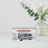 White Dodge Pickup Visitekaartjes (Staand voorkant)