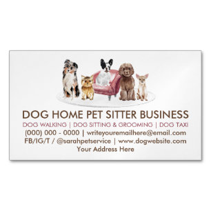White Dog Gedragstherapeut Thuis Pet Hotel Magnetisch Visitekaartje