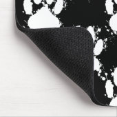 White Dog Paw Pattern met Paint Splatter Muismat (Hoek)