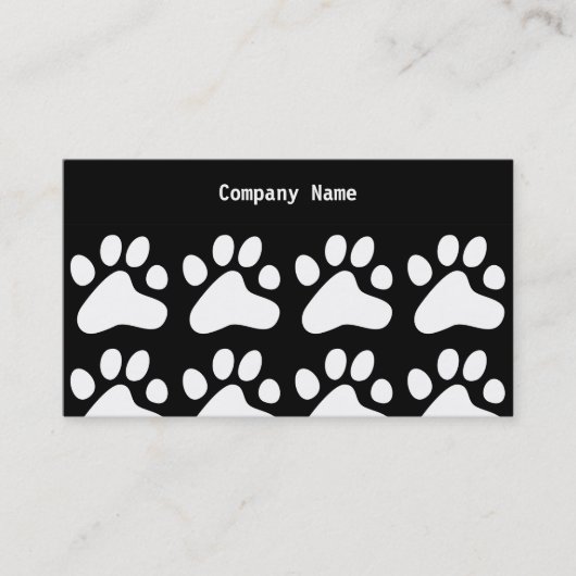 White Dog Paws, Company Name Visitekaartje (Voorkant)